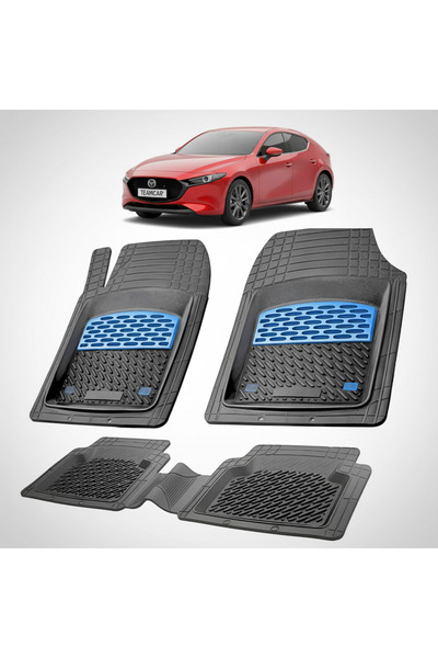 TEAMCAR Συμβατά πατάκια δαπέδου για Mazda 3 BP Hatchback 2019-σήμερα |   Μπλε