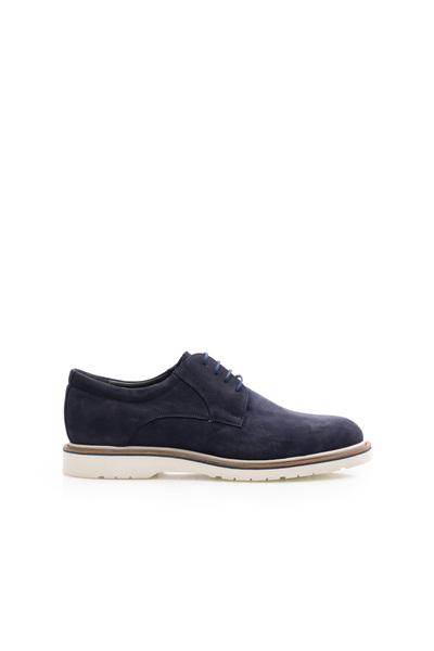 UrbanShoes Pantofi casual bărbati din piele naturală, Leofex - 539 Blue Nabuc