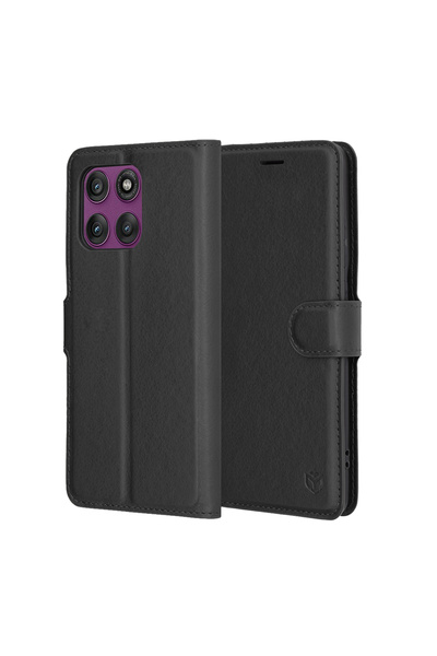 Stef's Cat Husa pentru Motorola Edge 60 Pro, Stef's Cat, Leather Folio, negru