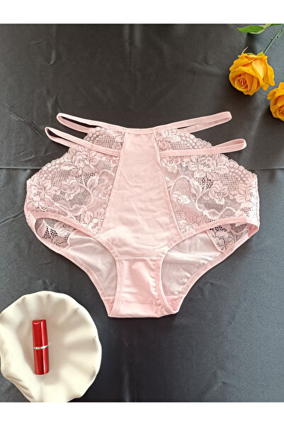 ZENA UNDERWEAR Shay Lace High Waist Women's Underwear Panties with String Det...
