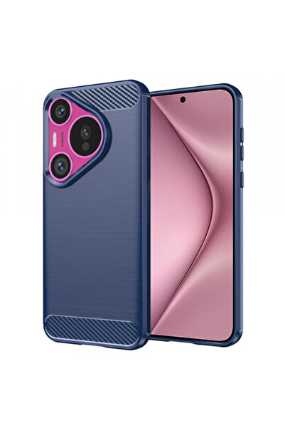 Stef's Cat Θήκη για Huawei Pura 70, Γάτα του Στεφ, Κάρμπον, Μπλε