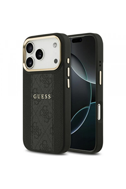 Stef's Cat Θήκη MagSafe για Apple iPhone 17 Pro, Guess, 4G Stripe, Μαύρο