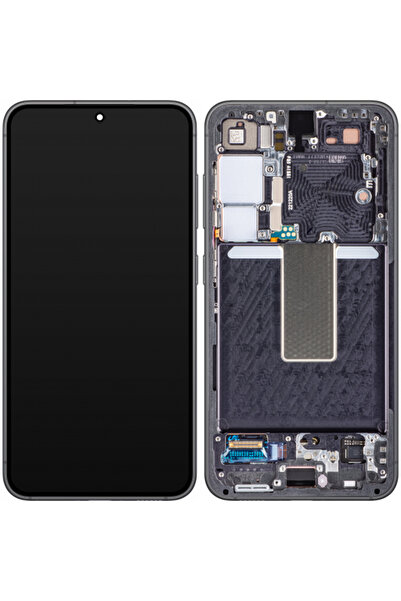 Samsung Display cu touchscreen Galaxy S23 S911, cu ramă, Negru (Phantom Black...