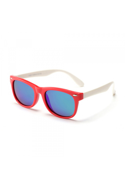 Techsuit Children's Sunglasses D802, Polarized, UV Protection, Red White Green
