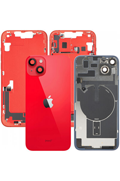 Apple iPhone 14 Plus Battery Cover, With Middle Housing, Full Parts, Red, Swap