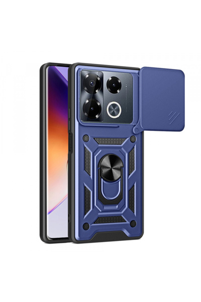 Stef's Cat Husa pentru Infinix Note 40 Pro+, Stef's Cat, CamShield, Albastra