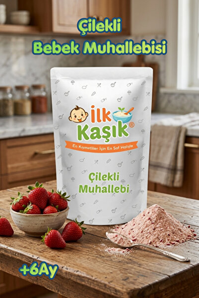 İlk Kaşık Çilekli Muhallebi Karışımı 200 g – Pirinç, Yulaf ve İrmikli