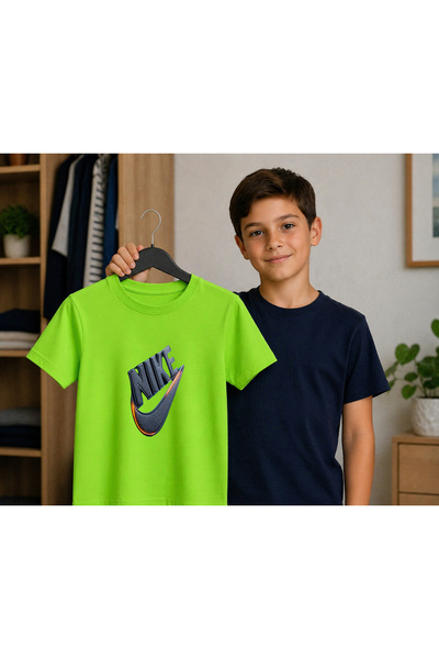 Malfini Παιδικό μπλουζάκι 100% βαμβακερό με στάμπα Nike, για ηλικίες 4-12 ετών