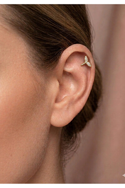 kurukafagift Helix Lob Tragus Çelik Piercing Balık Kuyruğu Figürlü