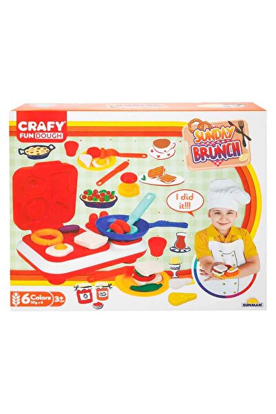 CRAFY Set de modelare din plastilina, Sunday Brunch, Crafy, 23 piese