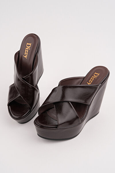 Madam Tarz DZY-1030 Παντόφλες με χιαστί λουράκια και σφήνα στη φτέρνα