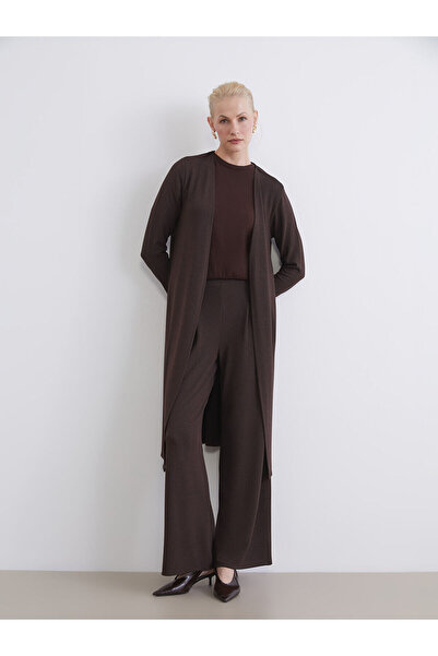 LC Waikiki Peak New Season Elastic Waist Wide Leg Women's Pleated Trousers