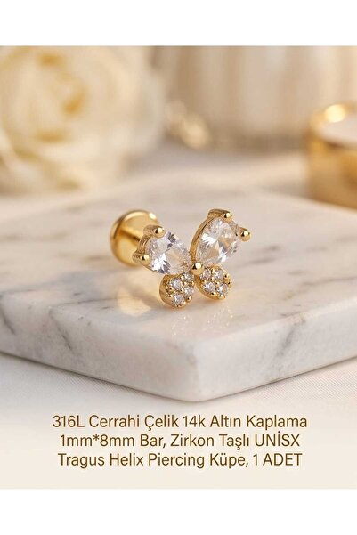 Begonia Accessories 316L Cerrahi Çelik Altın Kaplama Kararmaz Alerji Yapmaz Z...