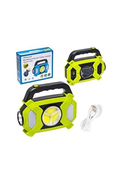 E-ANAMAG Ηλιακός φακός HC-7678B, 20W, πλευρικό COB, USB powerbank