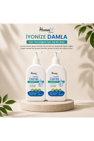 Homm Bitkisel Türkiye HOMM CLEAN İYONİZE DAMLA 500 ML 2’Lİ