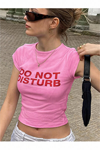 OVER HEAD Ženska majica Do Not Štampano Baby Tee Skraćeni kroj T-shirt