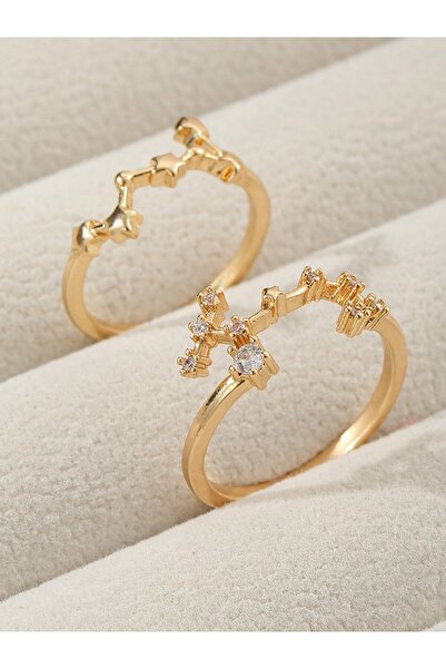 Take Two By Styli Set of 2 - Gold Embellished Rings