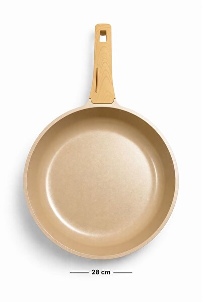 Bev Kitchen Granit Titanyum Yapışmaz Pişirme Tavası 28 cm 2.8 lt