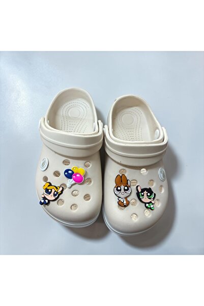 Buki'nin Atölyesi Jibbitz Terlik Süsü 4 lü set Power Puff Girls