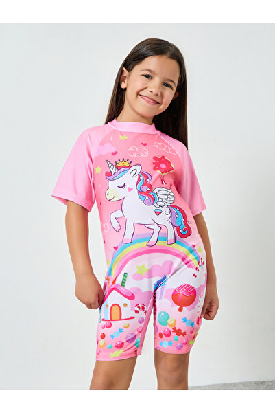 Styli Girls Unicorn Print Swimsuit