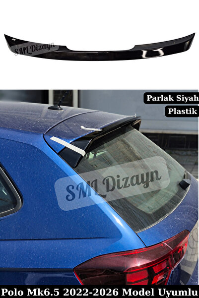 SML Dizayn Volkswagen Polo Mk6.5 R-Line / GTI Style Tavan Spoiler - Piano Bla...
