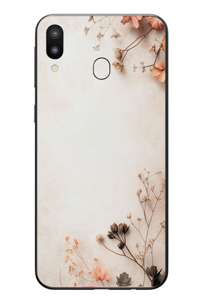 Samsung Galaxy M20 Uyumlu Kuru Dallar Baskılı Silikon Kılıf