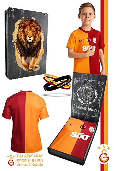 Galatasaray Orijinal Lisanslı 23-24 Sezonu Sarı Kırmızı Parçalı Çocuk 5 Yıldı...
