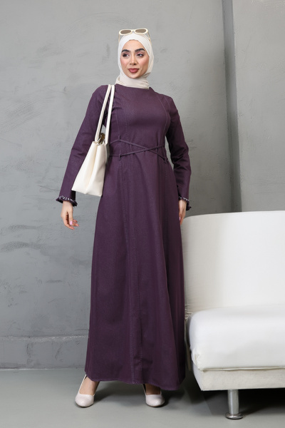 Pure Class Women's Denim Elegant Tie Dress
