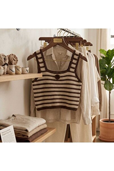 MİRİLİA El Örgüsü Crop Top