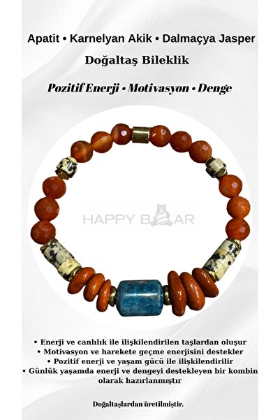 Happy Bear Apatit – Karnelyan Akik – Dalmaçya Jasper Doğal Taş Kadın Tasarım ...