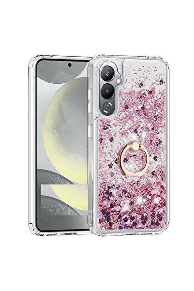 Pilanix Tecno Pova 4 Kılıf Yüzüklü Standlı İçi Sulu Hareketli Milce Kapak