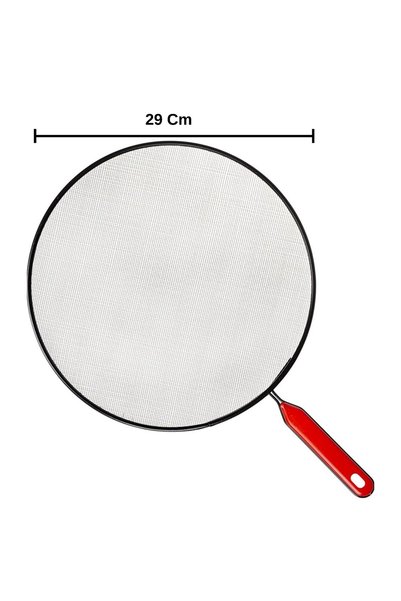 Byanes Yağ Sıçratmayan Tava Tencere Kapağı Metal Siyah Telli Sıçratmaz 29cm
