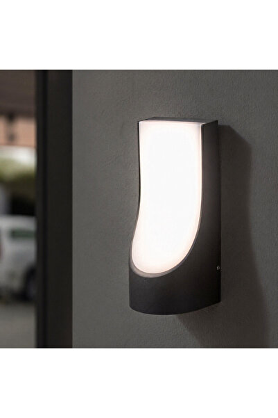 SANITEXPERT LED Wall Lamp SOME 10W, 540lm, 3000K, IP65, Outdoor, Black Alumin...