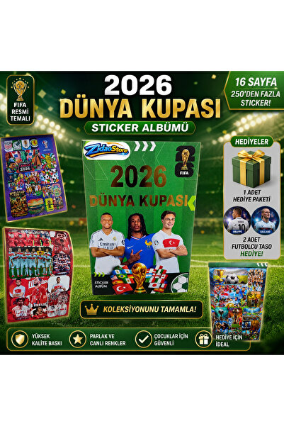 Emrah Gültekin 2026 Dünya Kupası Sticker Albümü 16 Sayfa 250+ Sticker Hediye ...