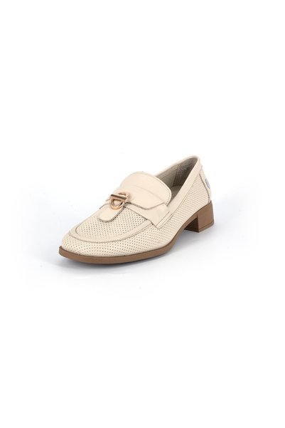 Mammamia Stylish Casual Women's Shoes/ Spring Summer 2026/ Casual and Classic Style/ Heeled/ Cream Pen / D26Ya-935-B
