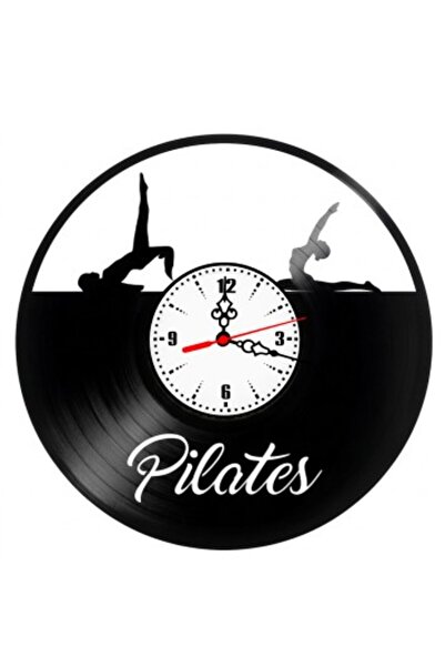 OEM Ceas de perete din disc de vinil, tematică Pilates / Yoga, design fitness...
