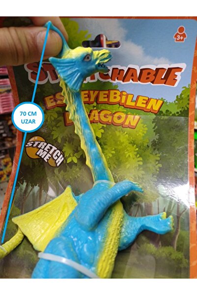 OYUNCAKSAHİLİ Ejderha Uzayan Esnek Hayvan Dragon 70cm Uzayabilir Kanatlı Dina...