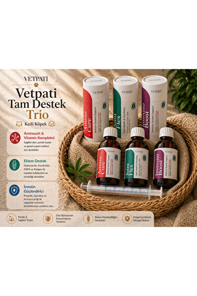 Vetpati Tam Destek Trio Kedi Köpek | Aminoasit & Vitamin Kompleksi + Eklem De...