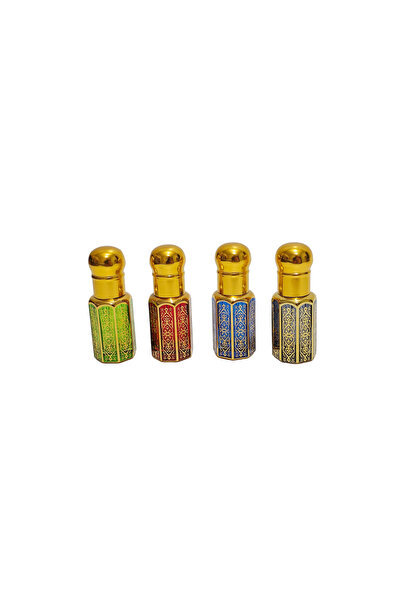 Hasyılmaz Osmanlı İşlemeli Cam Parfüm Esans Şişesi 6ml (1 Adet)