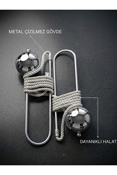 KOŞAN HOME Kornişe Takılan Metal Kolbağı Hayalet Perde Aksesuarı Renso Perde ...