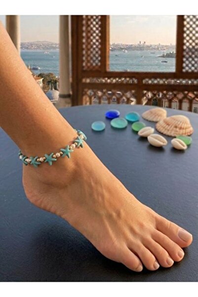 GMN COLLECTION YENİ SEZON ALAÇATI STİLİ YILDIZLI DENİZ KABUKLU SEDEFLİ HALHAL