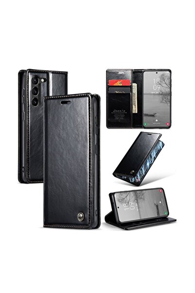 Caseme 003 Lite Leather Θήκη Βιβλίο Black (Samsung Galaxy S23 Plus 5G)