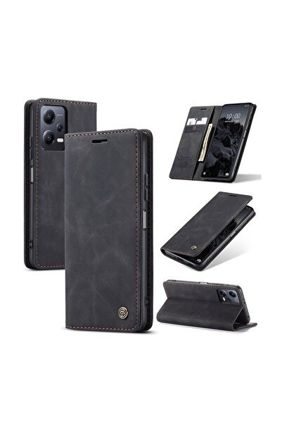 Caseme 013 Retro Θήκη Βιβλίο Black (Xiaomi Redmi Note 12 Pro Plus)