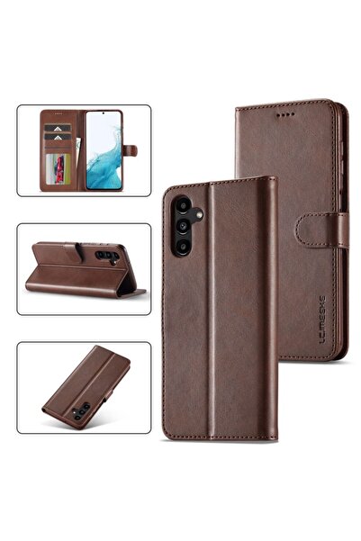 LC.IMEEKE Calf Texture Θήκη Πορτοφόλι Coffee (Samsung Galaxy S23 FE 5G)