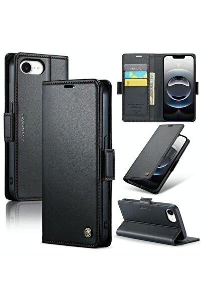 Caseme 023 Luminus Θήκη Πορτοφόλι Black (Apple iPhone 16e/17e)