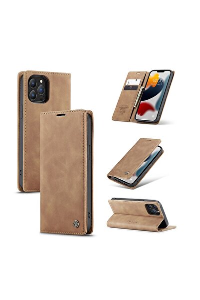 Caseme 013 Retro Θήκη Βιβλίο Brown (Apple iPhone 13 Pro Max)