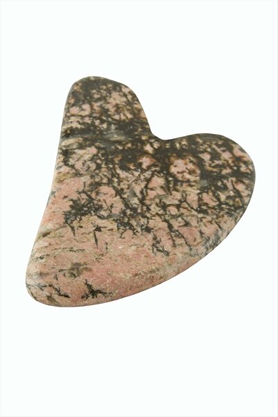 Generic Brand Rodonite Natural Stone Heart Facial Massager