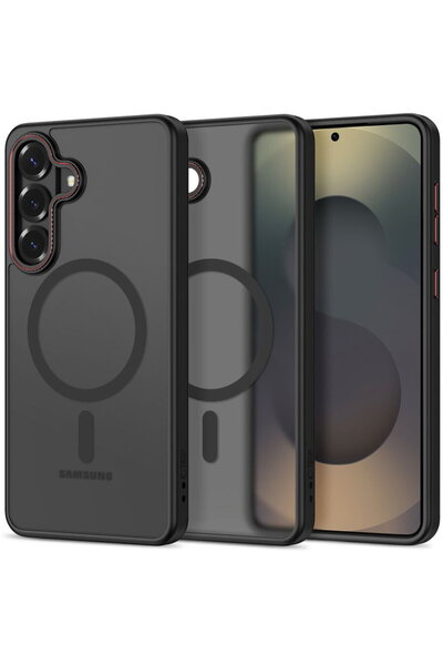 Tech-Protect Θήκη MAGCAM MAGSAFE GALAXY S26+ PLUS Ματ Μαύρο/Κόκκινο