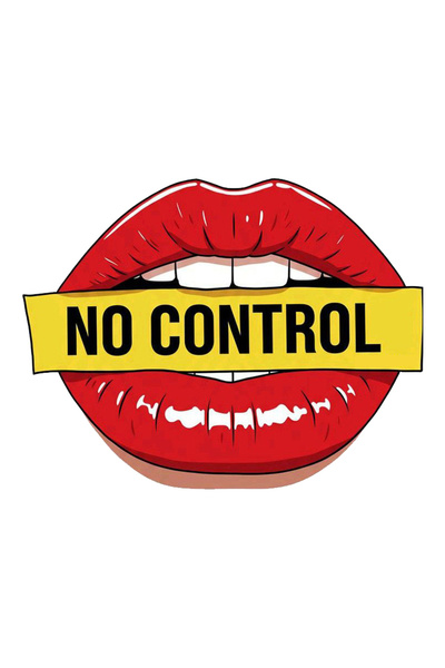 MegaSticker Dudak Lip No control Sticker Araba, Motorsiklet, Kask, Laptop, Ca...