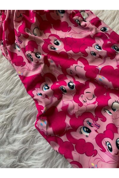 Yukatay Red My Little Pony Pinkie Pie Patterned Stylish Top and Bottom Set